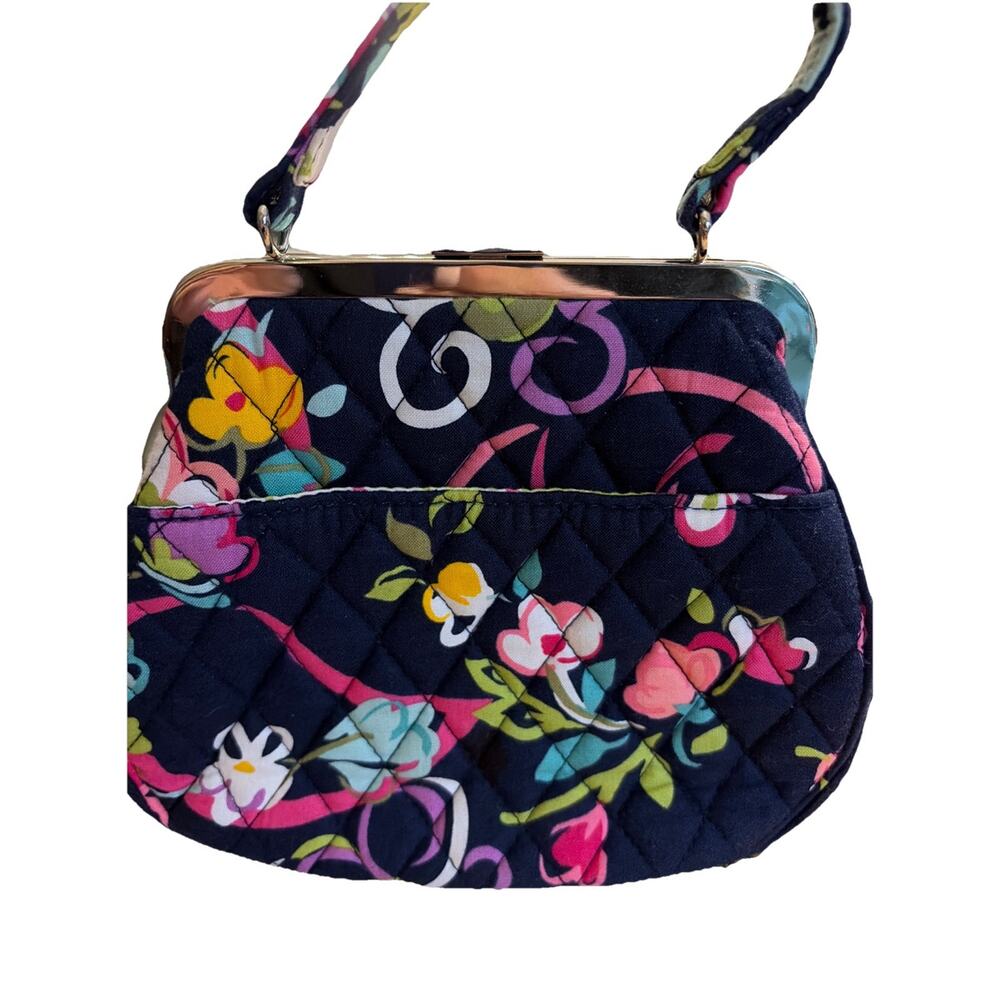 Vera Bradley Mini Frame Purse Small Handbag In Ribbons RARE!! - Picture 2 of 7